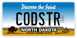CODSTR  license plate in ND