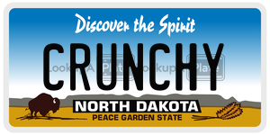 CRUNCHY  license plate in ND