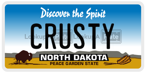 CRUSTY  license plate in ND