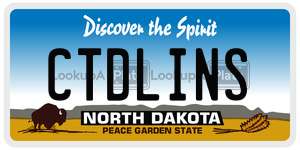 CTDLINS  license plate in ND
