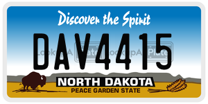 DAV4415  license plate in ND