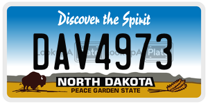 DAV4973  license plate in ND