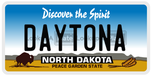 DAYTONA  license plate in ND