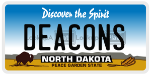 DEACONS  license plate in ND