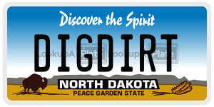 DIGDIRT  license plate in ND