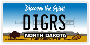DIGRS  license plate in ND