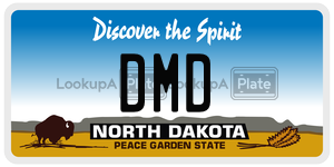 DMD  license plate in ND