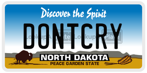 DONTCRY  license plate in ND
