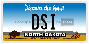 DSI  license plate in ND