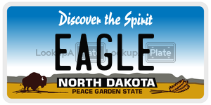 EAGLE  license plate in ND