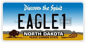 EAGLE1  license plate in ND