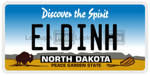 ELDINH  license plate in ND