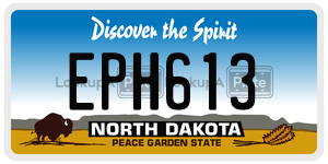 EPH613  license plate in ND