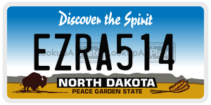 EZRA514  license plate in ND