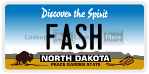 FASH  license plate in ND
