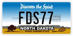FDS77  license plate in ND