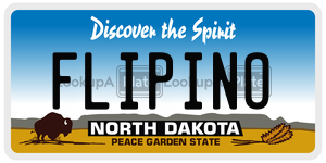 FLIPINO  license plate in ND