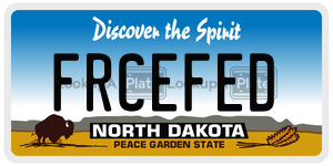 FRCEFED  license plate in ND