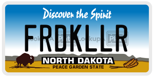 FRDKLLR license plate in North Dakota