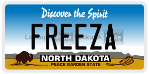 FREEZA  license plate in ND