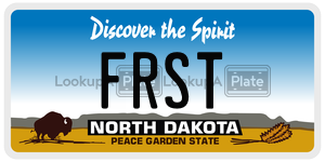 FRST license plate in North Dakota