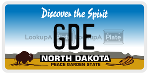 GDE  license plate in ND
