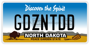 GDZNTDD  license plate in ND