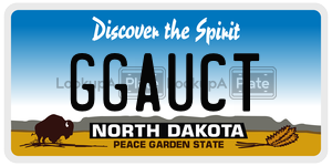 GGAUCT  license plate in ND