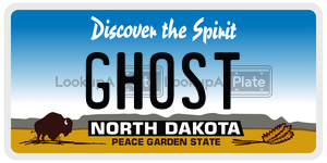 GHOST  license plate in ND
