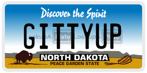 GITTYUP  license plate in ND