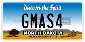 GMAS4  license plate in ND