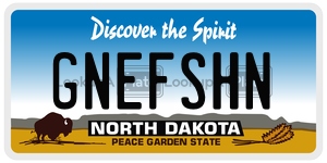 GNEFSHN  license plate in ND