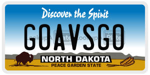 GOAVSGO  license plate in ND