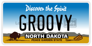 GROOVY license plate in North Dakota