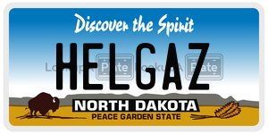 HELGAZ  license plate in ND