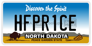 HFPR1CE  license plate in ND