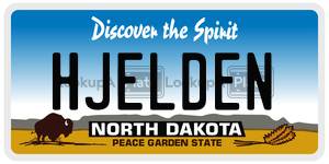 HJELDEN  license plate in ND