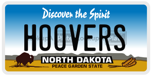 HOOVERS  license plate in ND