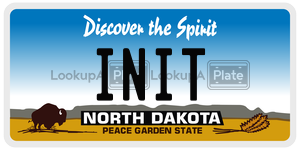 INIT  license plate in ND
