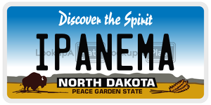 IPANEMA  license plate in ND