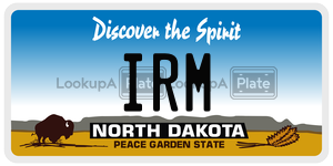 IRM  license plate in ND
