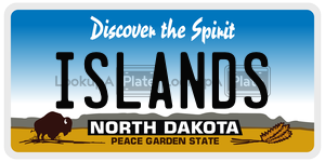 ISLANDS  license plate in ND