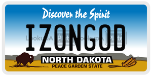 IZONGOD  license plate in ND