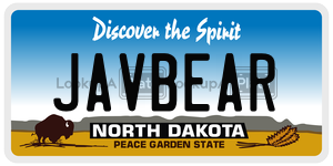 JAVBEAR  license plate in ND