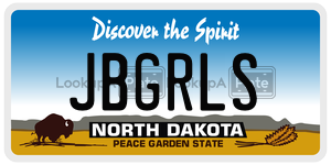 JBGRLS  license plate in ND