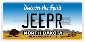JEEPR  license plate in ND