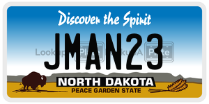 JMAN23  license plate in ND
