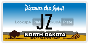 JZ  license plate in ND