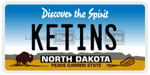 KETINS  license plate in ND