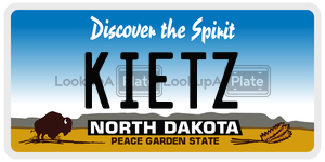 KIETZ  license plate in ND